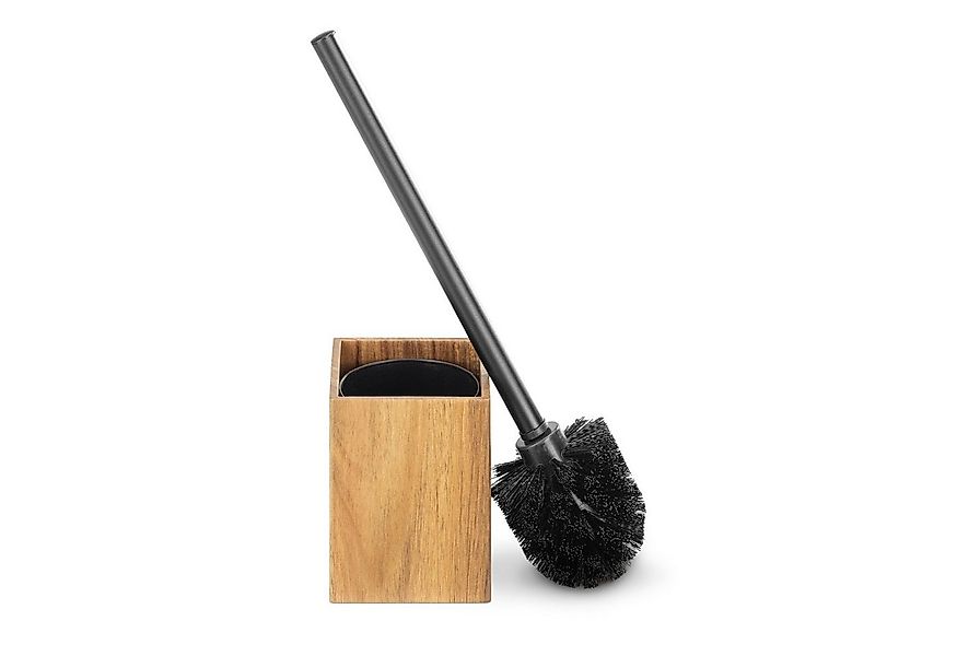 Navaris Badaccessoire-Set Toilettenbürste und Halter aus Holz - Klobürste m günstig online kaufen