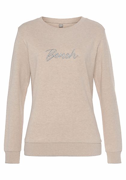 Bench. Loungewear Sweatshirt mit glänzender Logostickerei, Loungewear günstig online kaufen