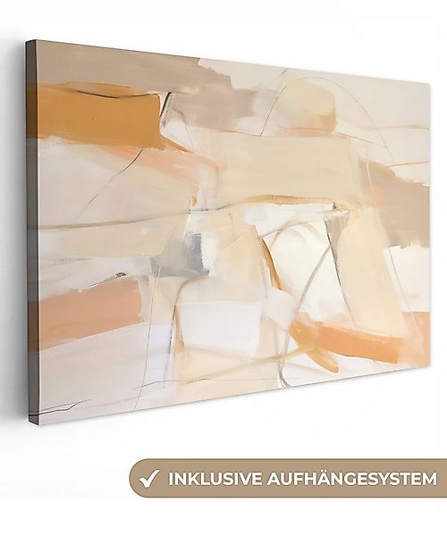 OneMillionCanvasses® Leinwandbild Abstrakt - Beige - Orange - Kunst - Moder günstig online kaufen