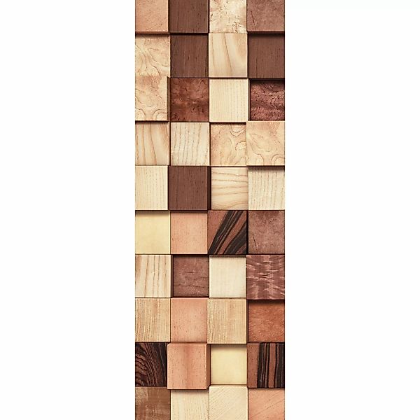 Komar Fototapete Vlies Lumbercheck  100 x 280 cm günstig online kaufen