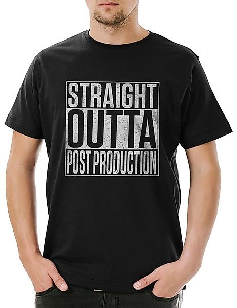 Urban Backwoods Print-Shirt Straight Outta Post Production Herren T-Shirt P günstig online kaufen