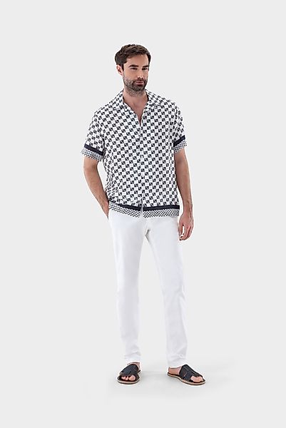 Kurzarmhemd mit Reverskragen und Geometrischem Druck günstig online kaufen
