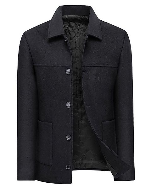 Allthemen Wollmantel Herren Kurzmantel Winter Winterjacke Slim Fit Winterma günstig online kaufen
