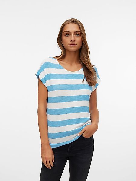 Vero Moda T-Shirt Gestreiftes mit Rundhalsausschnitt günstig online kaufen