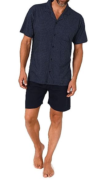 Normann Pyjama Herren kurzarm Schlafanzug Shorty Pyjama zum durchknöpfen günstig online kaufen