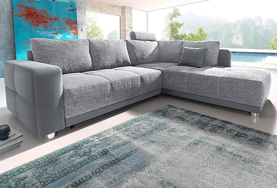 Jockenhöfer Gruppe Ecksofa "Orlando L-Form" mit Bettfunktion, Bettkasten un günstig online kaufen