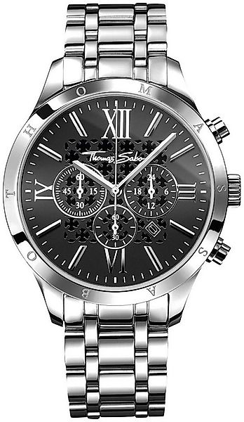 THOMAS SABO Chronograph REBEL URBAN WA0015-201-203-43 MM, Quarzuhr, Armband günstig online kaufen
