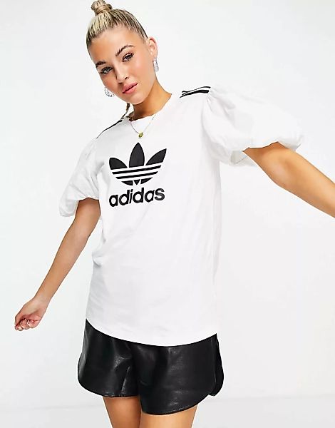 adidas Originals – x Dry Clean Only – T-Shirt in Weiß mit Puffärmeln und Dr günstig online kaufen
