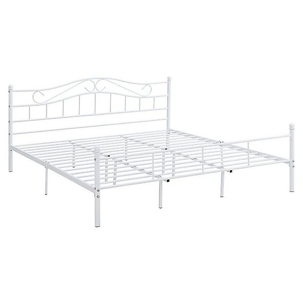 en.casa Metallbett, »Florenz« 180x200cm Weiß + günstig online kaufen