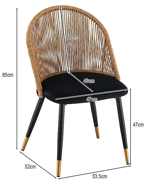 Ofcasa Esszimmerstuhl Polsterstuhl (2er Set), Samtstuhl günstig online kaufen