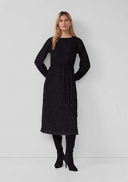 s.Oliver Midikleid Kleid Midi-Samtkleid mit U-Boot-Ausschnitt günstig online kaufen