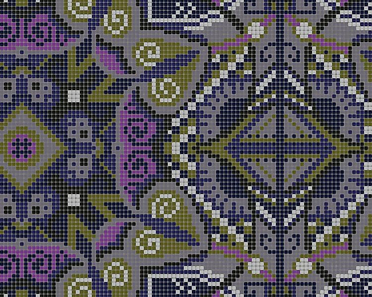 Fototapete "Mosaic I Purple" 4,00x2,50 m / Glattvlies Perlmutt günstig online kaufen