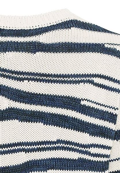 camel active Strickpullover Intarsien Strickpullover aus reiner Baumwolle günstig online kaufen
