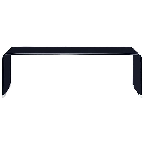 vidaXL Couchtisch Couchtisch Schwarz 98x45x31 cm Hartglas (1-St) günstig online kaufen