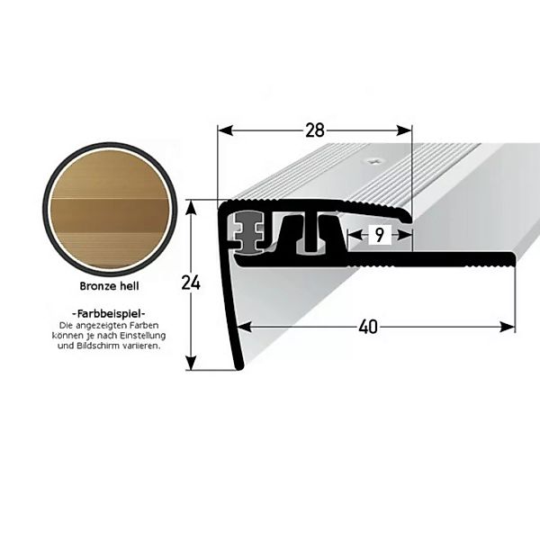 Klick-Treppenkante für Vinyl / Laminat / Parkett "Lakeview", Höhe 4 - 7 mm, günstig online kaufen