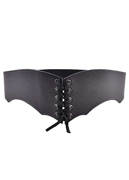 Battle Merchant Ledergürtel Mieder-Gürtel aus Leder Schwarz günstig online kaufen