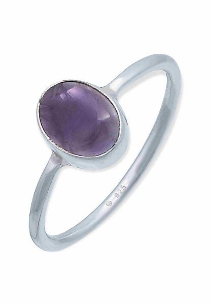 mantraroma Silberring SAMA oval aus 925 Silber mit Amethyst (Ring mit Schmu günstig online kaufen