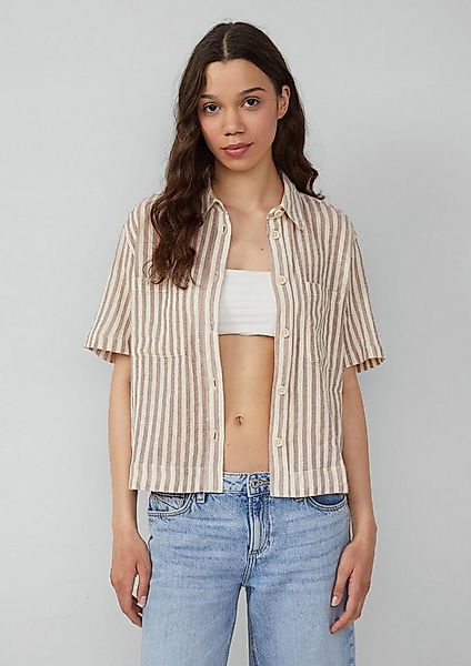 QS Kurzarmbluse Bluse Baumwollbluse mit aufgesetzten Taschen günstig online kaufen