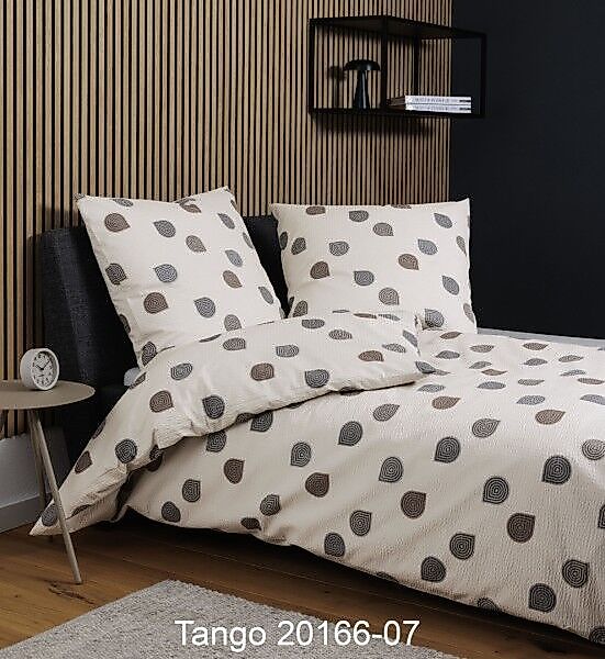 Janine Janine Mako-Soft-Seersucker Bettwäsche TANGO 20166 taupe sand Größe: günstig online kaufen