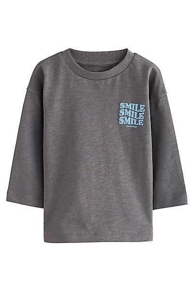 Next Langarmshirt Langarmshirt, Semi unifarben (1-tlg) günstig online kaufen