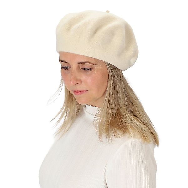 halsüberkopf Accessoires Baskenmütze Filzbaske aus reinem Wollfilz günstig online kaufen