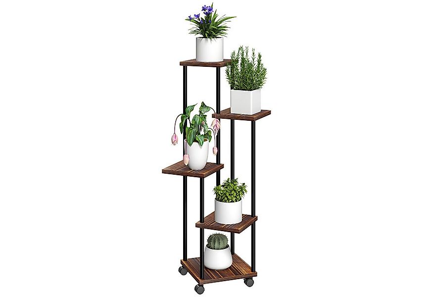 Outsunny Pflanzentreppe für Innen Außen, aus Stahl, Holz, mehrstöckig, 110 günstig online kaufen