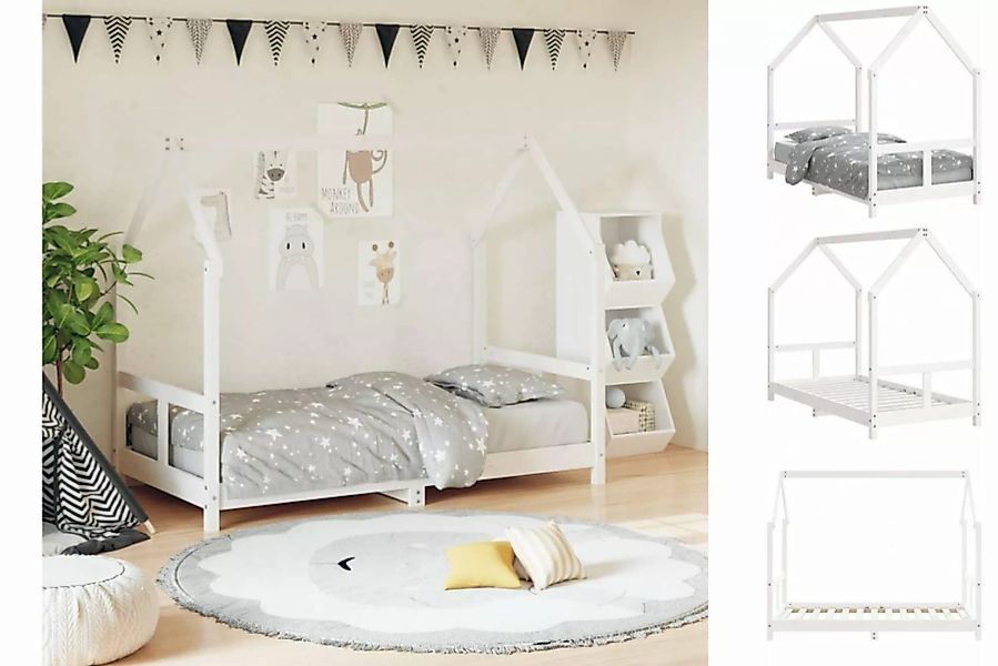 vidaXL Kinderbett Kinderbett Weiß 80x160 cm Massivholz Kiefer günstig online kaufen