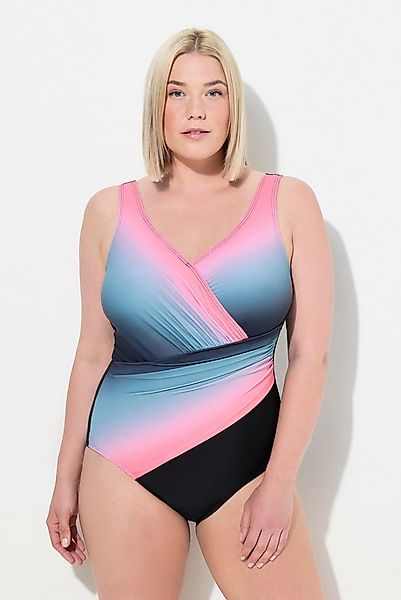 Ulla Popken Badeanzug Badeanzug Farbverlauf drapiert Softschalen günstig online kaufen