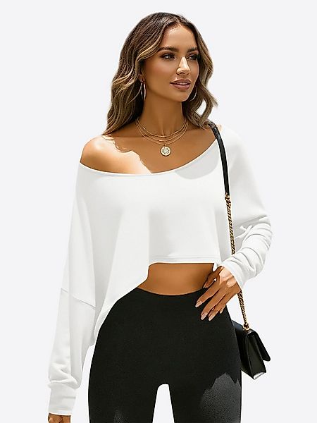 Imily Bela T-Shirt Damen Schulterfrei Kurzbluse (Packung, 1-tlg., 1per-Pack günstig online kaufen