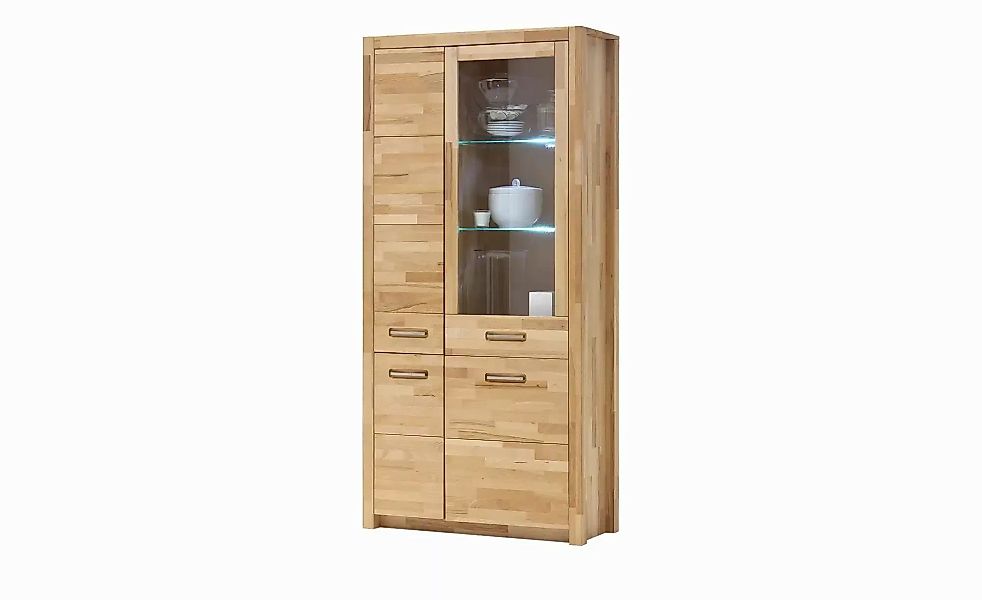 uno Kombi-Vitrine  Franjo ¦ holzfarben ¦ Maße (cm): B: 98 H: 203 T: 40.0 Sc günstig online kaufen