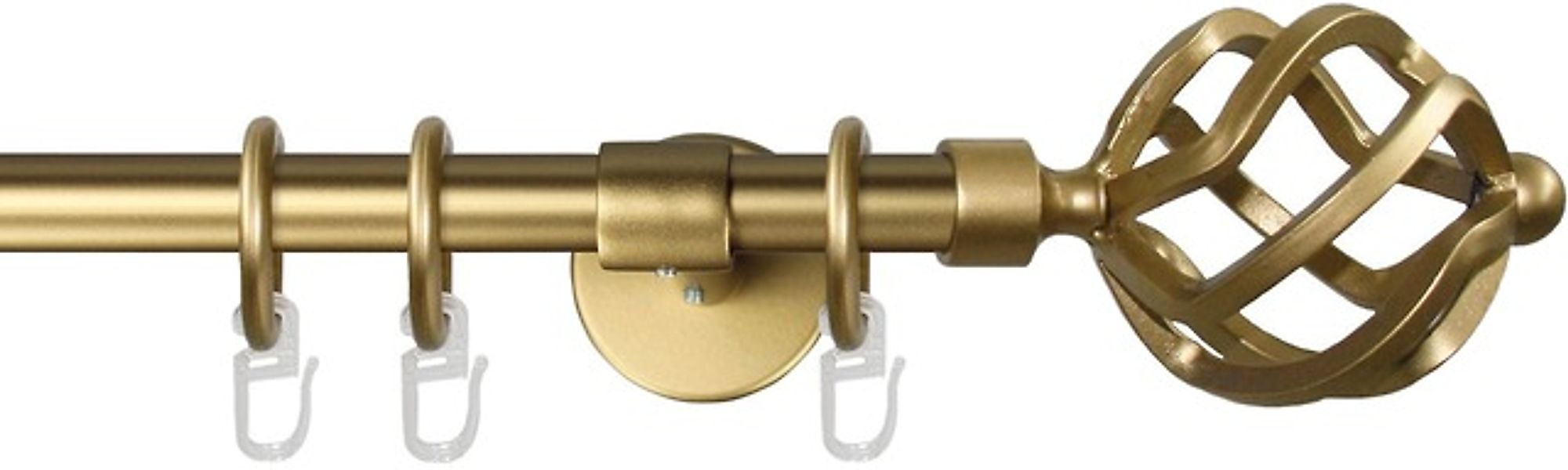 GARESA Gardinenstange »RUSTIKA« Ø 16 mm 1 läufig-läufig Wunschmaßlänge;Träg günstig online kaufen