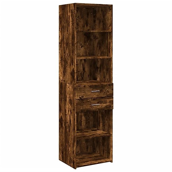vidaXL Highboard Räuchereiche 50x42,5x185 cm Holzwerkstoff 3281459 günstig online kaufen