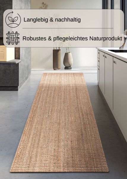 my home Teppich "Avot Juteteppich" rechteckig 10 mm Höhe 100% Jutefaser, Lä günstig online kaufen