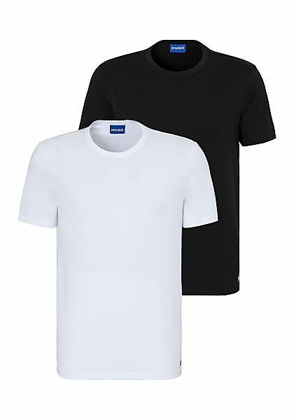 HUGO Blue T-Shirt "BLUE Naolo" Packung, 2 Stk. tlg. mit kleinem Label am Sa günstig online kaufen