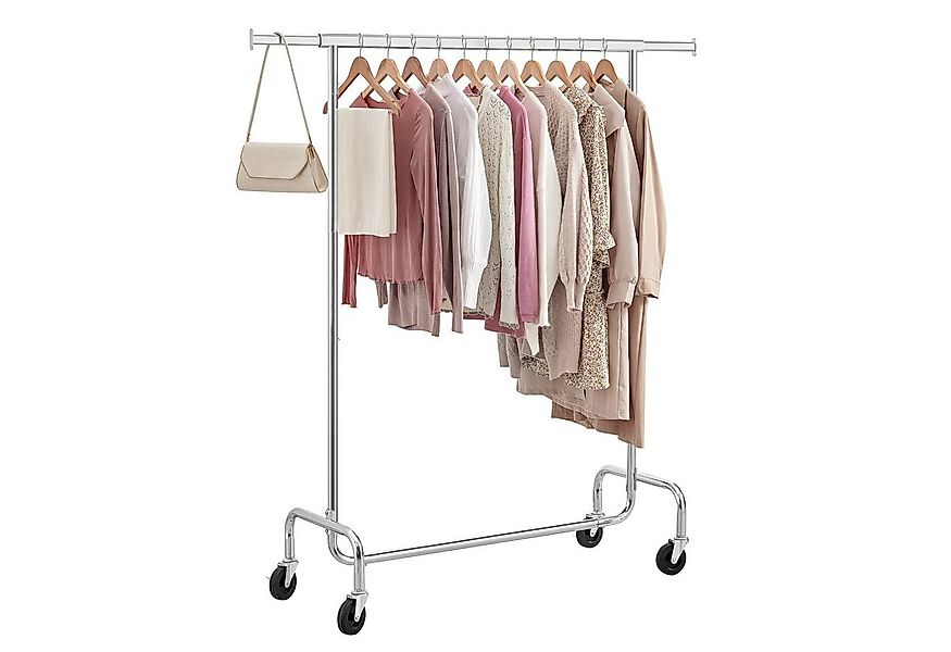 SONGMICS Kleiderständer, Garderobenständer auf Rollen, aus Metall, bis 130 günstig online kaufen