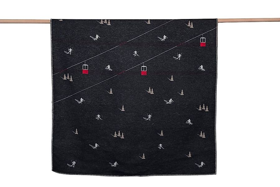 Plaid Flanelldecke Wohndecke Skipiste 140 x 200 cm, DAVID FUSSENEGGER günstig online kaufen