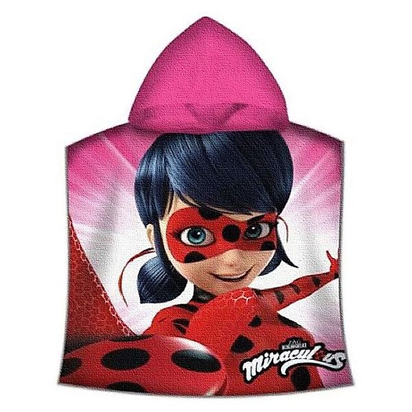 BERONAGE Kapuzenhandtuch Miraculous Ladybug Kinder-Kapuzen-Bade-Poncho Pink günstig online kaufen