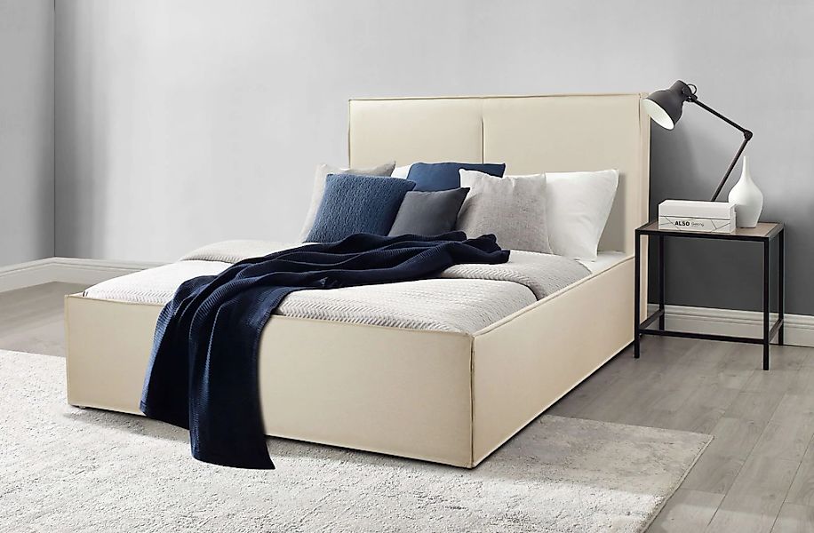 OTTO home Polsterbett "Hamar Cosy, 300 KG belastbar Leinenoptik, gepolstert günstig online kaufen