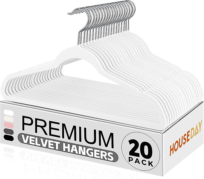 House Day Kleiderbügel Samt, rutschfest, (Packung, 20-tlg), mit 360° drehba günstig online kaufen