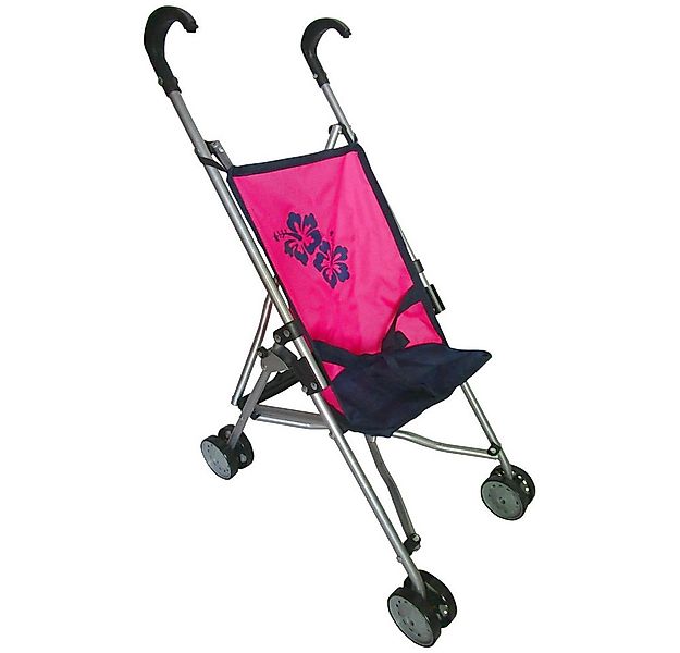Besttoy Babypuppe Puppenbuggy - pink/blau mit Blumen - Besttoy günstig online kaufen
