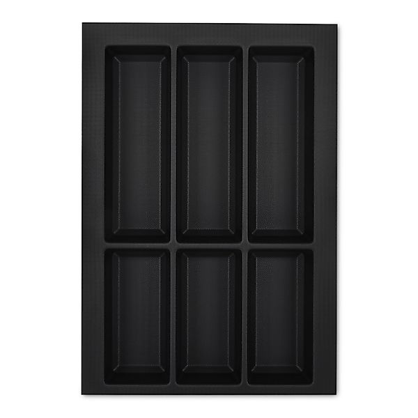 SOTECH Orga-Box VII Besteckeinsatz Schwarz 400 mm Höhe 50,5 mm mit Softtouc günstig online kaufen