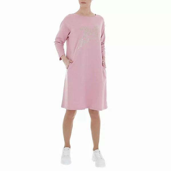 Ital-Design Bleistiftkleid Damen Freizeit Nieten Textprint Stretch Stretchk günstig online kaufen