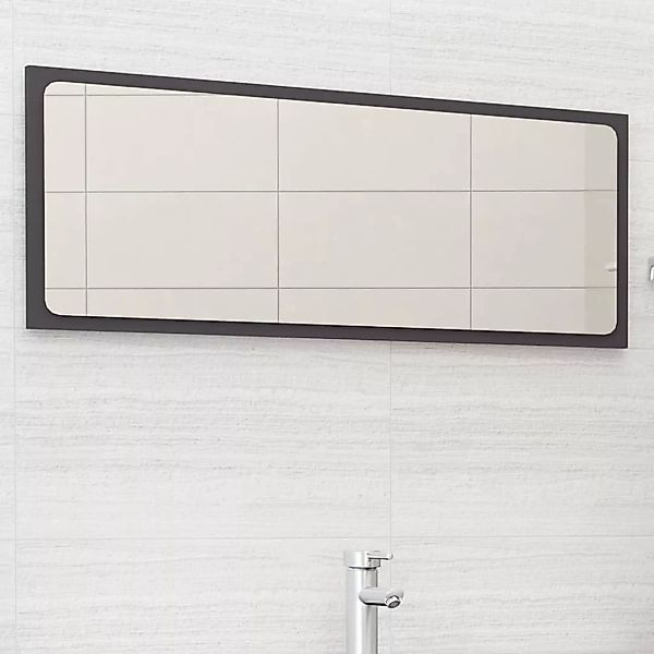 vidaXL Badspiegel Grau 100x1,5x37 cm Holzwerkstoff Spiegel grau günstig online kaufen