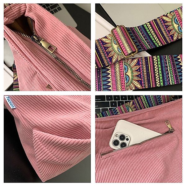 Coonoor Schultertasche Cord Umhängetasche Casual Crossbody günstig online kaufen