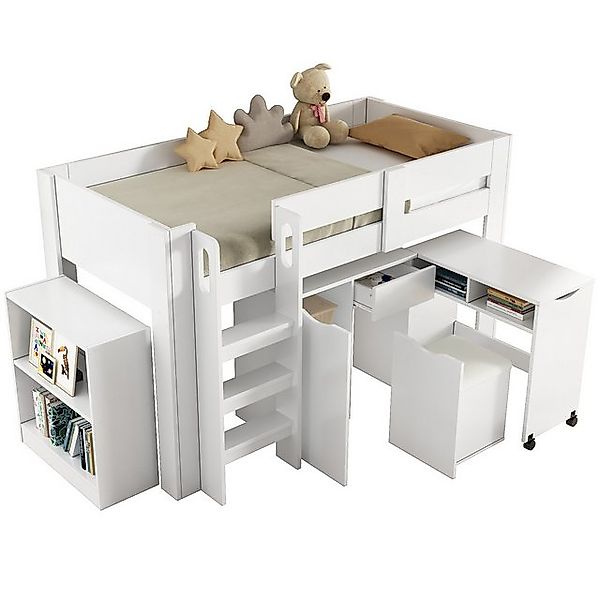 OKWISH Hochbett Etagenbett sicher mit Geländern (Kinderhochbett, Kinderbett günstig online kaufen