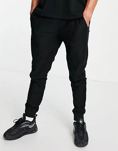 Topman – Jogginghose mit Batikmuster in Weiß und Schwarz günstig online kaufen