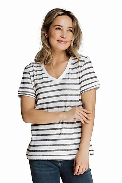 Zhrill T-Shirt T-Shirt ZHSVANA STRIPES Weiß-Schwarz (0-tlg) günstig online kaufen