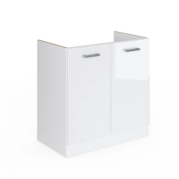 Vicco Spülenunterschrank R-Line, Weiß Hochglanz/Weiß, 80 günstig online kaufen