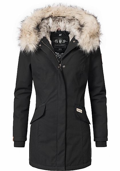 Navahoo Wintermantel "Cristal", stylischer Damen Winterparka mit Kunstfell- günstig online kaufen