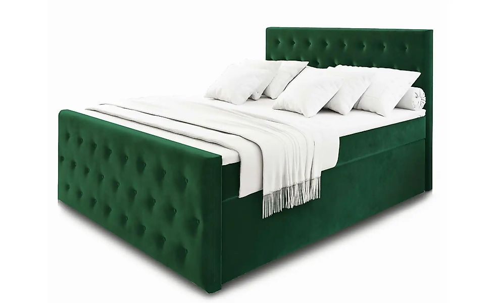 MASSENO Boxbett mit Bettkasten Fondi ¦ grün ¦ Maße (cm): B: 180 H: 120 Bett günstig online kaufen